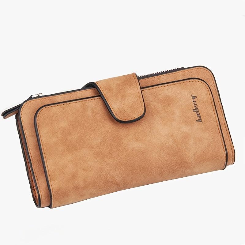 Classic Long Coin Purse Faux Leather Wallet Large Capacity Purse