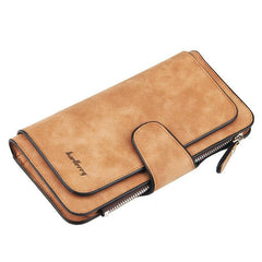 Classic Long Coin Purse Faux Leather Wallet Large Capacity Purse