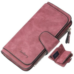 Classic Long Coin Purse Faux Leather Wallet Large Capacity Purse