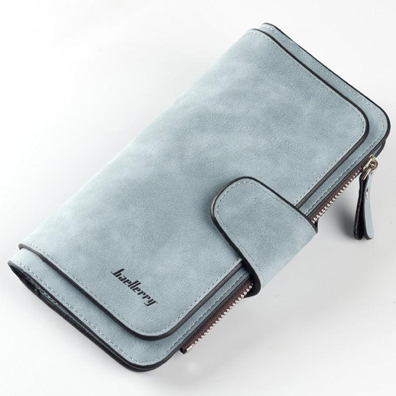 Classic Long Coin Purse Faux Leather Wallet Large Capacity Purse