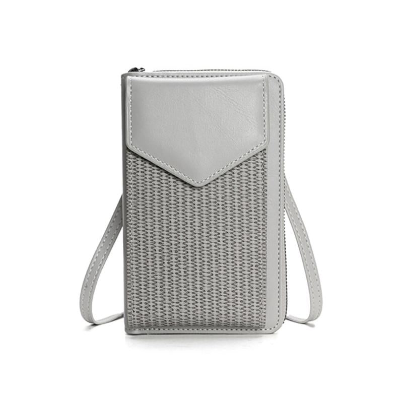 Retro Zipper Wallet Women's Crossbody Bag
