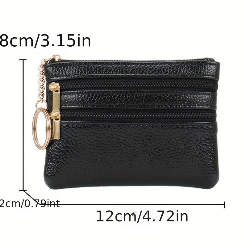 Women's Mini Coin Purse Zipper Clutch Portable Keychain Bag