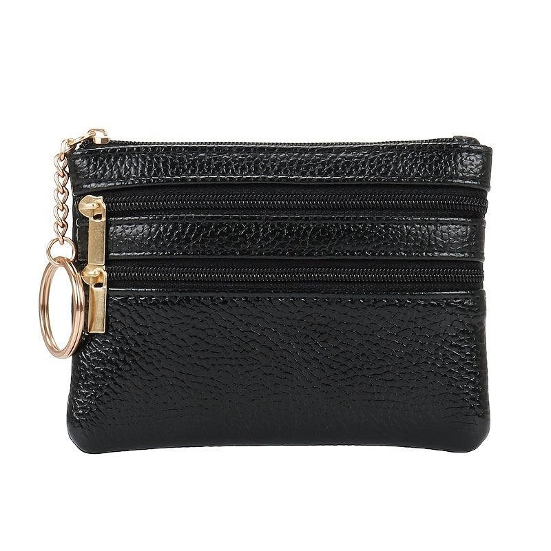 Women's Mini Coin Purse Zipper Clutch Portable Keychain Bag