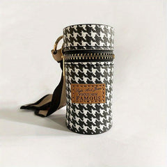 Scarf Decor Bucket Hangable Coin Purse PU Leather Lightweight Bag