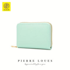 Minimalist Card Case with Zipper Coin Purse Clutch Wallet