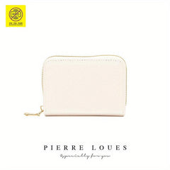 Minimalist Card Case with Zipper Coin Purse Clutch Wallet