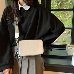 Small Wide Strap Crossbody Bag with Pockets Coin Purse for Women
