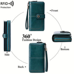 Women's Vintage Wallet Minimalist Coin Purse Clutch With Card Slots