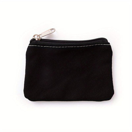 Solid Zipper Pouch Lightweight Storage Bag Clutch Coin Purse