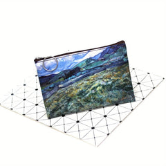Vintage Pattern Zipper Pouch Coin Purse Clutch Bag