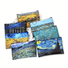 Vintage Pattern Zipper Pouch Coin Purse Clutch Bag