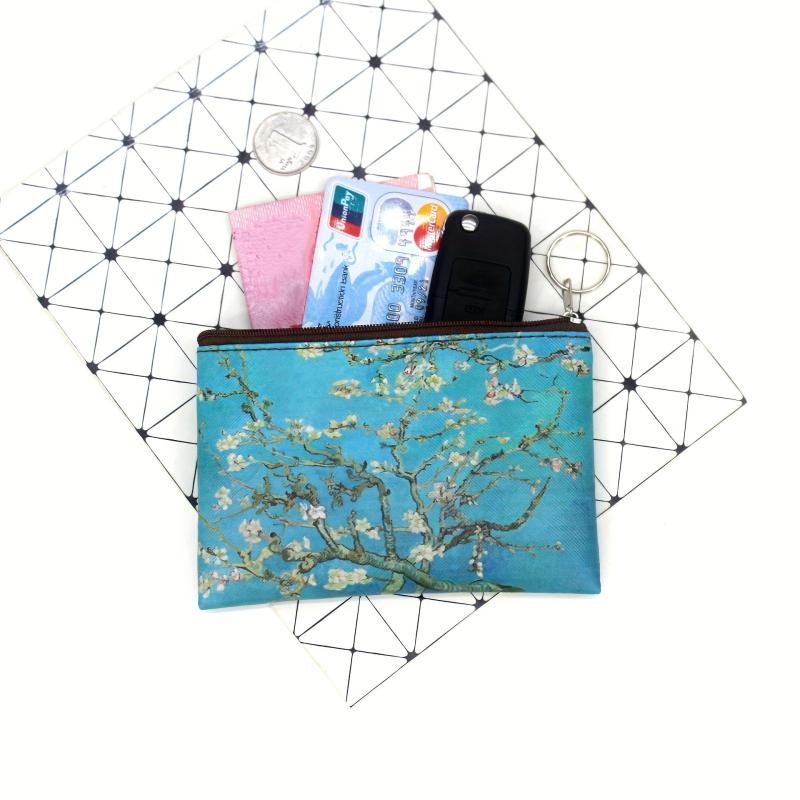 Vintage Pattern Zipper Pouch Coin Purse Clutch Bag