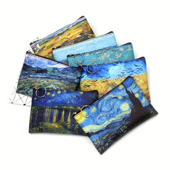 Vintage Pattern Zipper Pouch Coin Purse Clutch Bag