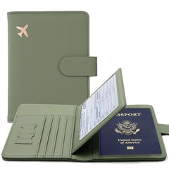 Travel Passport Holder Document Storage Bag PU Leather Card Bag