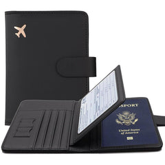 Travel Passport Holder Document Storage Bag PU Leather Card Bag