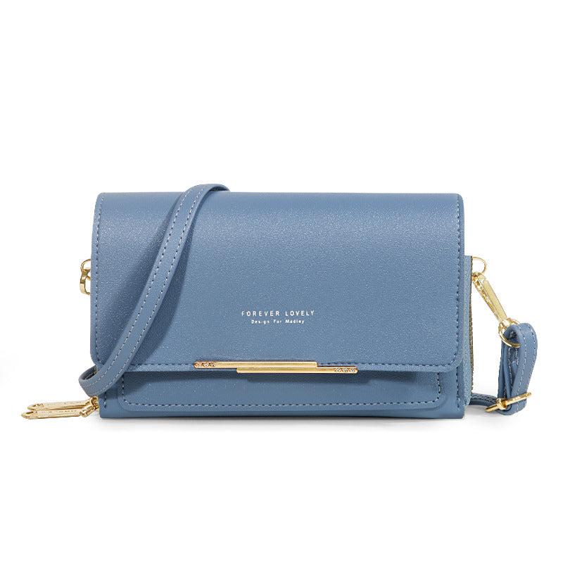 Mini Solid Crossbody Bag Lightweight Portable PU Leather Phone Storage Bag