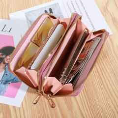 Argyle Quilted Clutch Wallet with Double Zipper Long Phone Bag