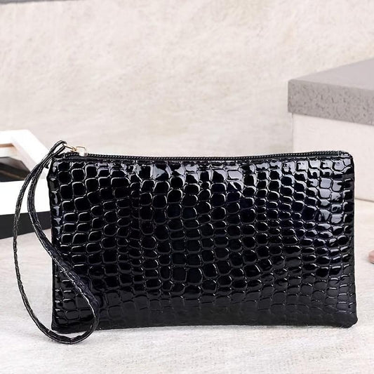 Crocodile Pattern Coin Purse Clutch Wallet Zipper Bag