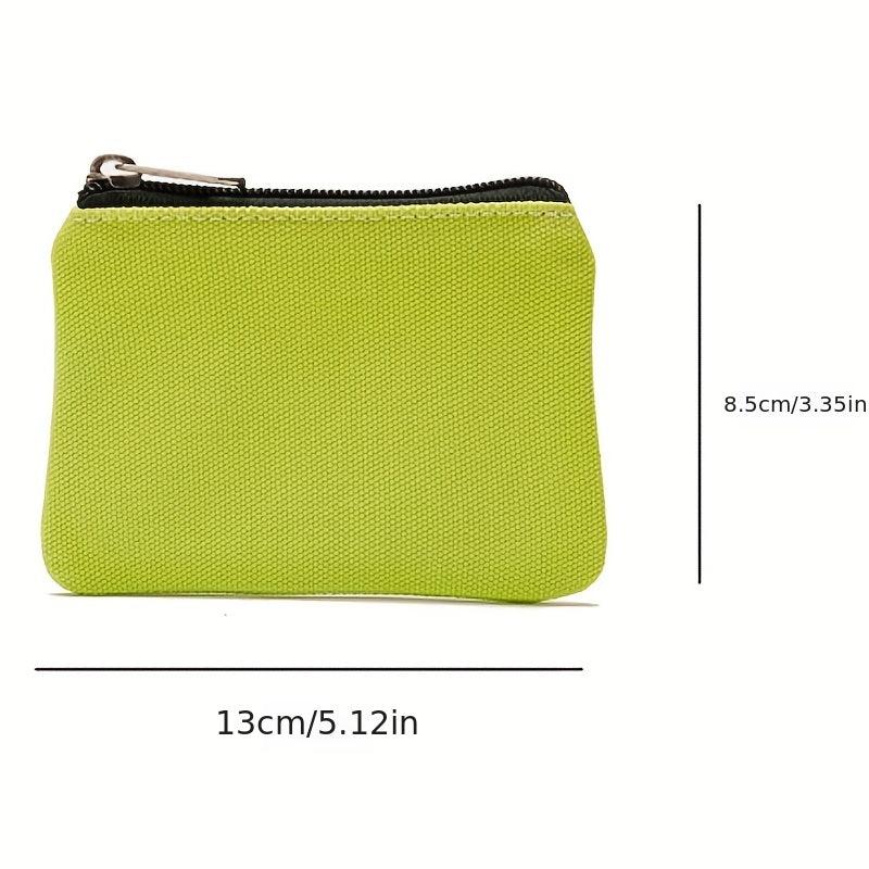 Mini Zipper Pouch Canvas Clutch Coin Purse Portable Wallet