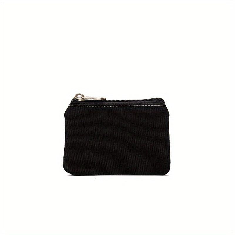 Mini Zipper Pouch Canvas Clutch Coin Purse Portable Wallet