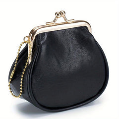 Vintage Kiss Lock Coin Purse Clutch Bag with Key Ring