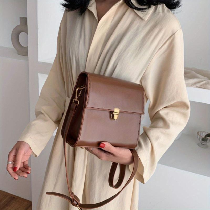 Stylish Mini Square Bag Faux Leather Crossbody Bag