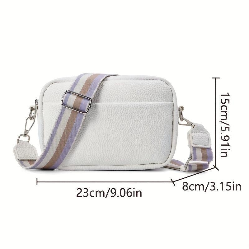 Minimalist Classic Square Zipper Crossbody Bag