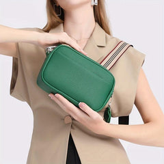 Minimalist Classic Square Zipper Crossbody Bag