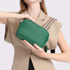 Minimalist Classic Square Zipper Crossbody Bag