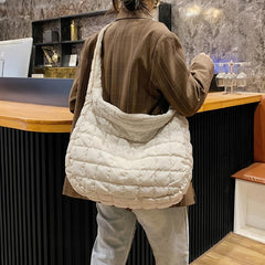Argyle Quilted Crossbody Hobo Bag Large Capacity Shoulder Tote