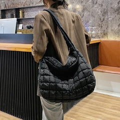 Argyle Quilted Crossbody Hobo Bag Large Capacity Shoulder Tote
