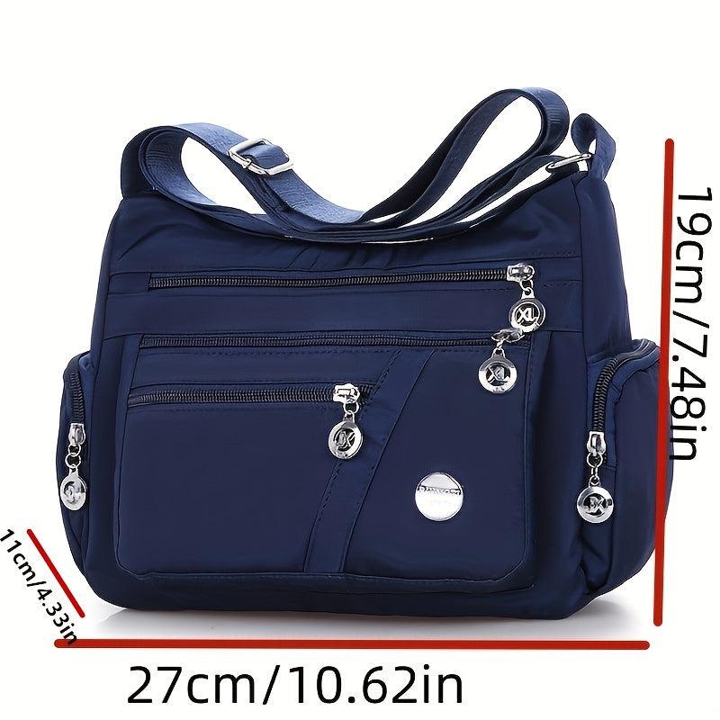Fabric Crossbody Bag Women's Pocket Purse Shoulder Bag For Travel