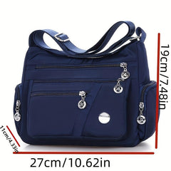 Fabric Crossbody Bag Women's Pocket Purse Shoulder Bag For Travel