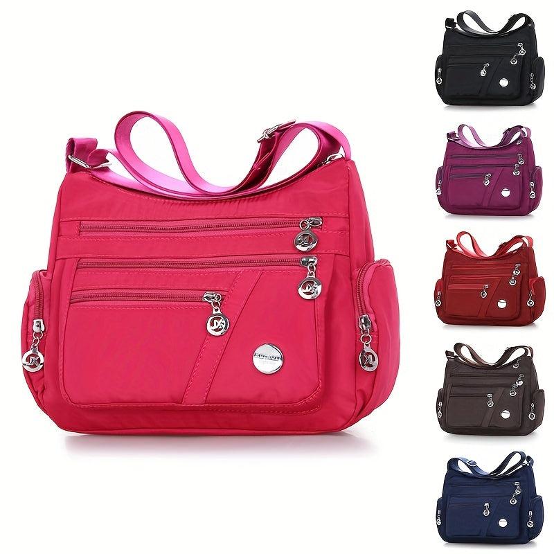 Fabric Crossbody Bag Women's Pocket Purse Shoulder Bag For Travel