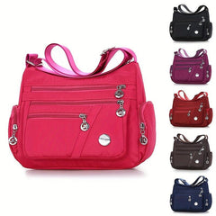 Fabric Crossbody Bag Women's Pocket Purse Shoulder Bag For Travel
