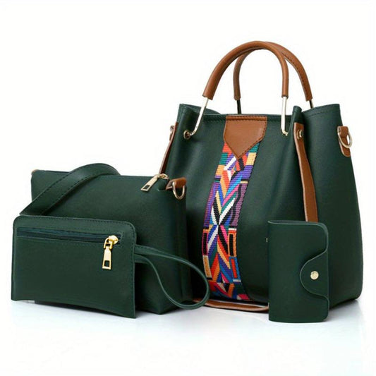 Vintage Solid Tote Bag Top Handle Satchel Purse Women's Handbag & Shoulder Bag