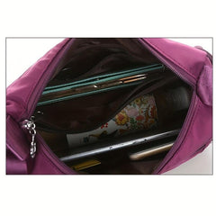 Large Capacity Nylon Crossbody Bag with Multiple Compartments