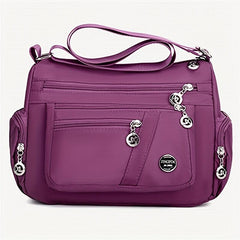 Large Capacity Nylon Crossbody Bag with Multiple Compartments
