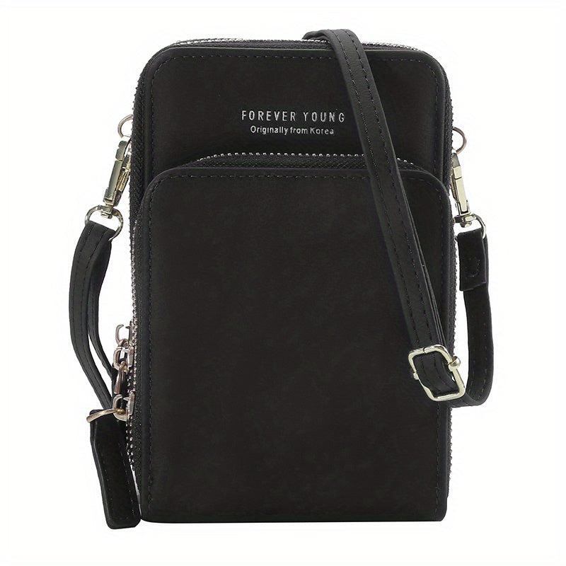 Mini Vertical Crossbody Bag Phone Bag Zipper Coin Purse