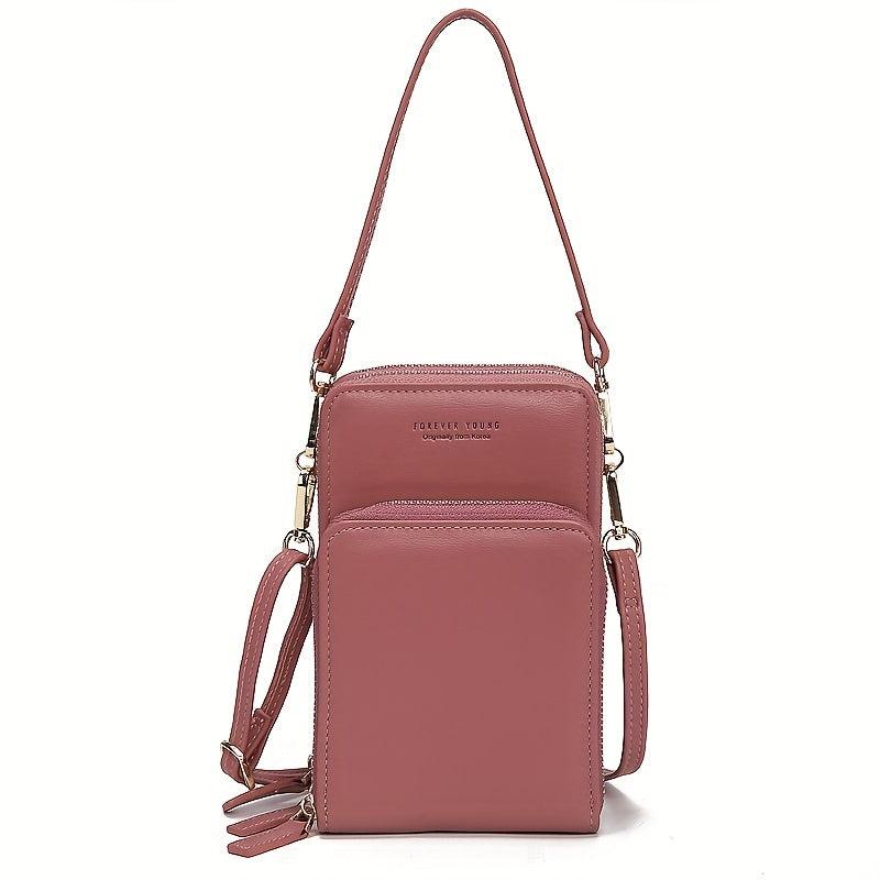 Mini Vertical Crossbody Bag Phone Bag Zipper Coin Purse