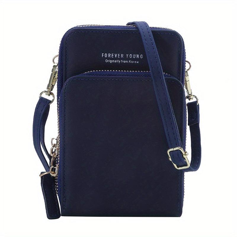 Mini Vertical Crossbody Bag Phone Bag Zipper Coin Purse
