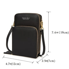 Mini Vertical Crossbody Bag Phone Bag Zipper Coin Purse