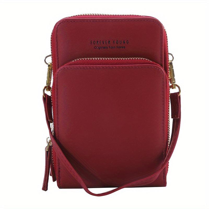 Mini Vertical Crossbody Bag Phone Bag Zipper Coin Purse