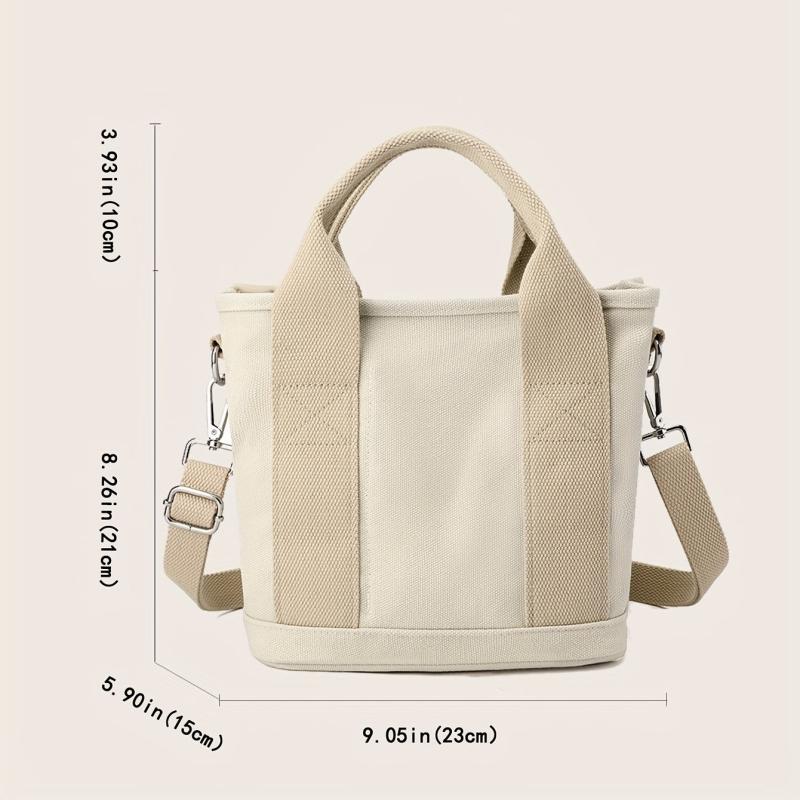 Canvas Crossbody Bag Small Tote Bag for Work & Travel