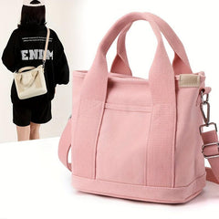 Canvas Crossbody Bag Small Tote Bag for Work & Travel