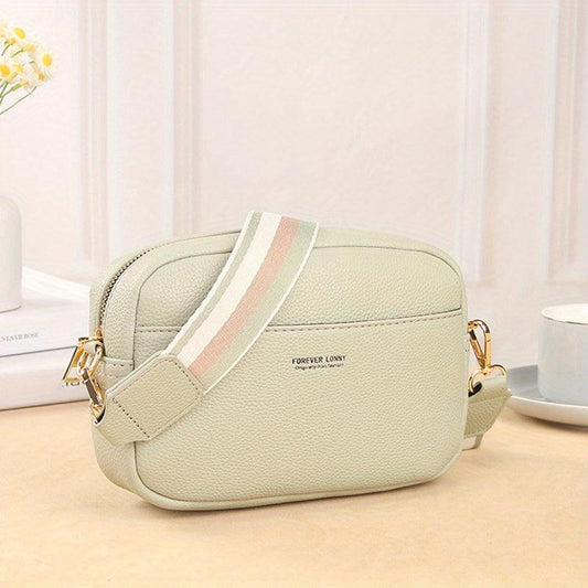 Small Letter Crossbody Bag with Wide Strap for Women