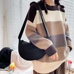 Nylon Crossbody Bag Zipper Shoulder Hobo Bag