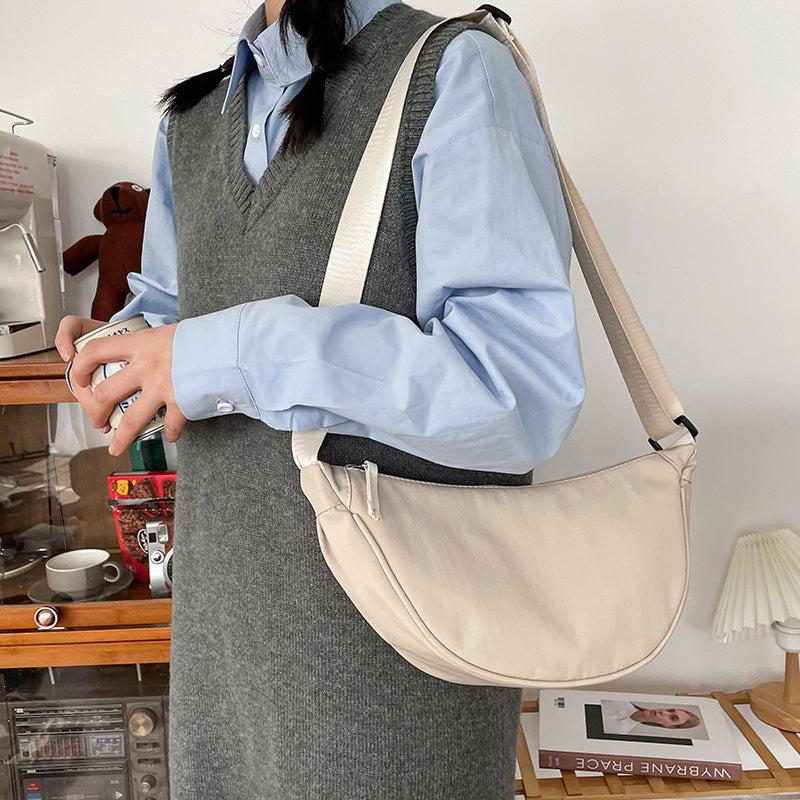 Nylon Crossbody Bag Zipper Shoulder Hobo Bag