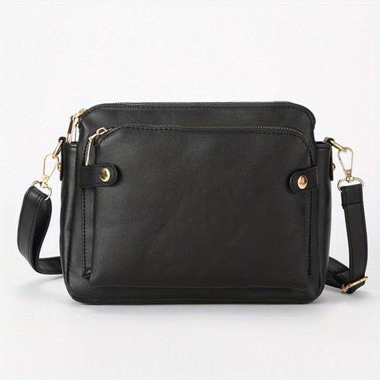 Vintage Square Crossbody Bag Faux Leather Clutch Purse for Women