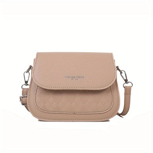 Vintage Saddle Bag Women Embossed Crossbody Small Flap Purse